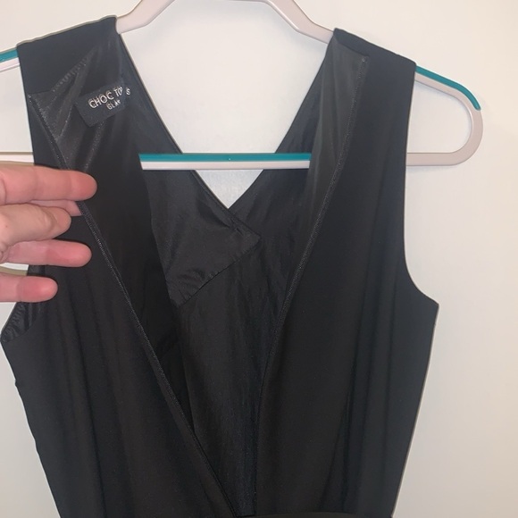 Choc Top Jumper/Romper.  Size Small.  Wide leg.  Black w oversized leg buttons - Picture 8 of 8